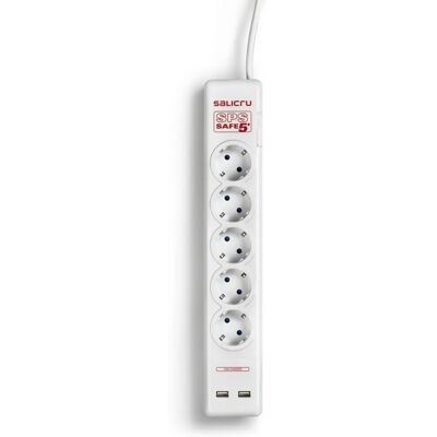 Salicru 680BA000002 Protector contra sobretensiones - 5 Tomas - Blanco Salicru 680BA000002 Protector contra sobretensiones - 5 Tomas - Blanco