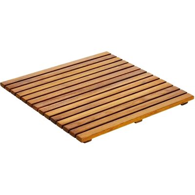 Alfombrilla de ducha de teca Asinox TEK4A5050 - Resistente al agua, Antideslizante, 50x50cm Alfombrilla de ducha de teca Asinox TEK4A5050 - Resistente al agua, Antideslizante, 50x50cm