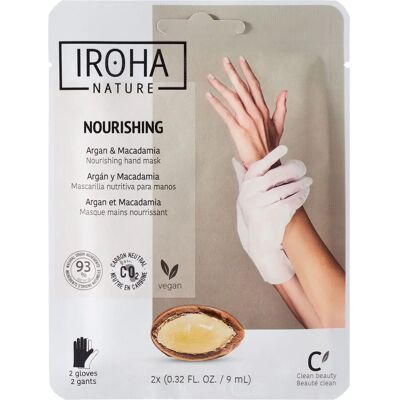 Iroha Marca Mascarilla de Manos con Argán y Macadamia - Guantes de Tratamiento para Manos Iroha Marca Mascarilla de Manos con Argán y Macadamia - Guantes de Tratamiento para Manos