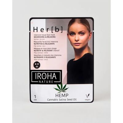Masque facial hydratant Iroha Nature - Peau normale à sèche - Publicité Masque facial hydratant Iroha Nature - Peau normale à sèche - Publicité