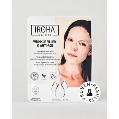 Iroha Nature Hyaluronic Acid Wrinkle Filler Facial Mask - Anti-Aging Iroha Nature Hyaluronic Acid Wrinkle Filler Facial Mask - Anti-Aging