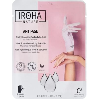 Iroha Nature Masque pour les mains - Anti-Âge Hyaluronique & Bakuchiol - Publicité Iroha Nature Masque pour les mains - Anti-Âge Hyaluronique & Bakuchiol - Publicité