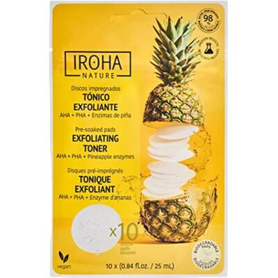 Iroha Unisex Exfoliating Toner Pads - 10 Stück Iroha Unisex Exfoliating Toner Pads - 10 Stück