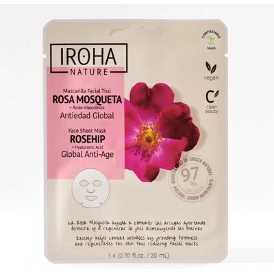 Iroha Marka Róża Dzika Maska Twarzowa - Anti-Aging, Dla Wszystkich Rodzajów Skóry Iroha Marka Róża Dzika Maska Twarzowa - Anti-Aging, Dla Wszystkich Rodzajów Skóry