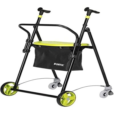 Girevole Pieghevole per Anziani con Sedile e Cesto - Walker Girevole Pieghevole per Anziani con Sedile e Cesto - Walker