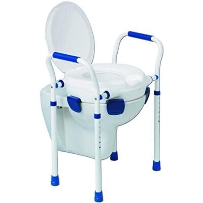 HERDEGEN Monteur de toilettes - Hauteur réglable, Repose-bras, Jusqu'à 150kg HERDEGEN Monteur de toilettes - Hauteur réglable, Repose-bras, Jusqu'à 150kg