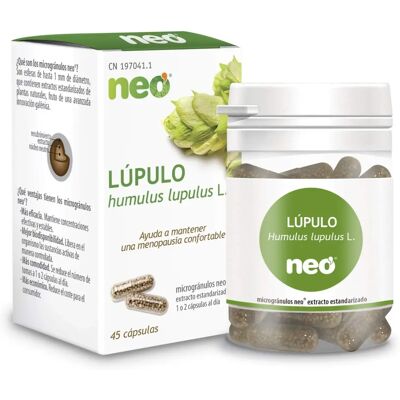 Neo Microgranulados Lúpulo 45 Cápsulas - Suplemento para Menopausia Neo Microgranulados Lúpulo 45 Cápsulas - Suplemento para Menopausia