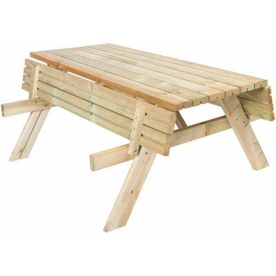 Table de Pique-nique en Bois Massif Gardiun - Mobilier d’Extérieur 8 Personnes - Publicité Table de Pique-nique en Bois Massif Gardiun - Mobilier d’Extérieur 8 Personnes - Publicité