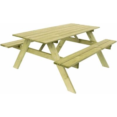 Gardiun - Tavolo da Picnic in Legno 165x154x75cm - Sedie Resistenti Gardiun - Tavolo da Picnic in Legno 165x154x75cm - Sedie Resistenti