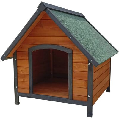 Gardiun - Grande Casetta per Cani in Legno Loki 82x100x88 cm - Impermeabile Gardiun - Grande Casetta per Cani in Legno Loki 82x100x88 cm - Impermeabile