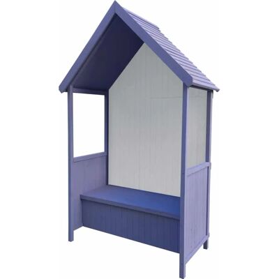 Gardiun - Panca da giardino viola con tetto e contenitore - 75x137x223 cm Gardiun - Panca da giardino viola con tetto e contenitore - 75x137x223 cm