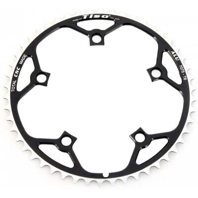 Msc Campagnolo Pignon 7075T6 - 50T, 135mm - Noir / Argent - Publicité Msc Campagnolo Pignon 7075T6 - 50T, 135mm - Noir / Argent - Publicité