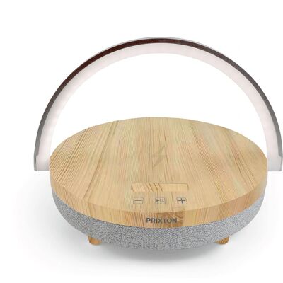 PRIXTON Lámpara de Mesa Inalámbrica con Altavoz Bluetooth 10W - Moderna y Portátil PRIXTON Lámpara de Mesa Inalámbrica con Altavoz Bluetooth 10W - Moderna y Portátil