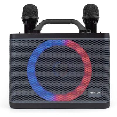 Altavoz Karaoke Portátil PRIXTON Partygo - 2 Micrófonos - Bluetooth, USB, Aux, MicroSD - Luz LED Altavoz Karaoke Portátil PRIXTON Partygo - 2 Micrófonos - Bluetooth, USB, Aux, MicroSD - Luz LED