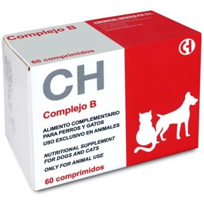 Complejo de Vitaminas B para Perros y Gatos 60 Comprimidos - CHEMICAL IBÉRICA Complejo de Vitaminas B para Perros y Gatos 60 Comprimidos - CHEMICAL IBÉRICA