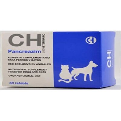 Chemical Iberica Pancreazim för Katter och Hundar - 60 Tabletter Chemical Iberica Pancreazim för Katter och Hundar - 60 Tabletter