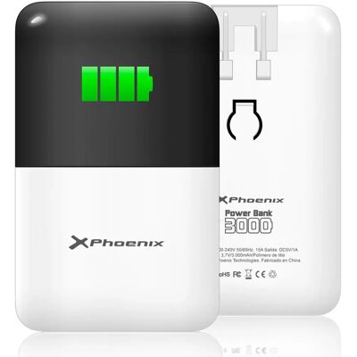 Phoenix Technologies Phoenix 3000 Plus Power Bank - Polimero di Litio - 3000mAh Phoenix Technologies Phoenix 3000 Plus Power Bank - Polimero di Litio - 3000mAh