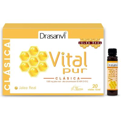 Drasanvi Vitalpur Clásica - Complemento alimentario con jalea real 20 viales Drasanvi Vitalpur Clásica - Complemento alimentario con jalea real 20 viales