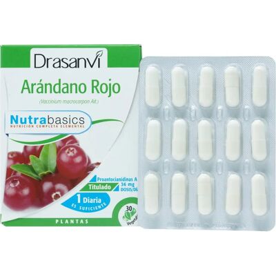 Drasanvi Nutrabasics Cranberry - 30 capsules, 388mg Drasanvi Nutrabasics Cranberry - 30 capsules, 388mg