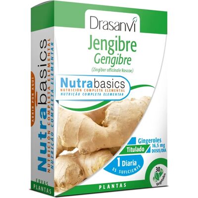 Drasanvi Nutrabasics - Ginger 30 Capsules - Support Immune & Digestion Drasanvi Nutrabasics - Ginger 30 Capsules - Support Immune & Digestion