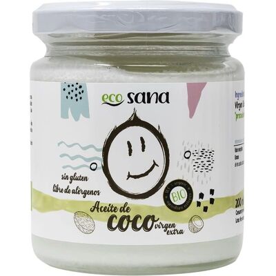 EcoSana Óleo de Coco Virgem Orgânico - Cozinhar & Assar - 200ml EcoSana Óleo de Coco Virgem Orgânico - Cozinhar & Assar - 200ml