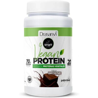 Drasanvi Marke Vegetarisches Protein Schokolade Brownie 600g - Sport Live Drasanvi Marke Vegetarisches Protein Schokolade Brownie 600g - Sport Live