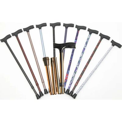 Ayudas Dinámicas - Bastón Plegable - Brown - Foldable - Cane Ayudas Dinámicas - Bastón Plegable - Brown - Foldable - Cane