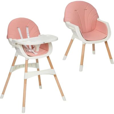 Chaise Haute Mika Rosa MS - Convertible, Eco-cuir, Plateaux Réglable - Publicité Chaise Haute Mika Rosa MS - Convertible, Eco-cuir, Plateaux Réglable - Publicité