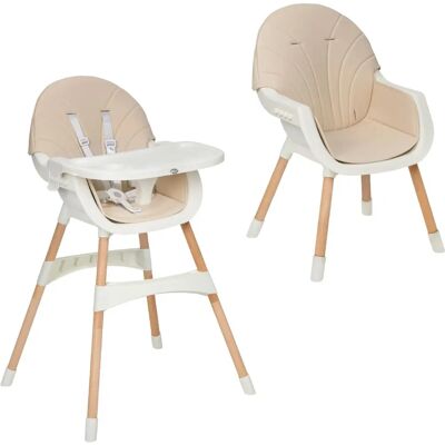 MS Mika Chaise Haute - Légère, Réglable, Beige Moderne - Chaise Haute - Publicité MS Mika Chaise Haute - Légère, Réglable, Beige Moderne - Chaise Haute - Publicité