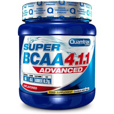 Suplemento Alimentar QUAMTRAX Super BCAA 4:1:1 Advanced 400 Comprimidos - Suplemento Alimentar Suplemento Alimentar QUAMTRAX Super BCAA 4:1:1 Advanced 400 Comprimidos - Suplemento Alimentar