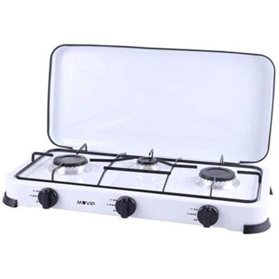BUCK Muvip Cocina a Gas - Encendido Manual - Rejillas Extraíbles - Cubierta Protectora BUCK Muvip Cocina a Gas - Encendido Manual - Rejillas Extraíbles - Cubierta Protectora