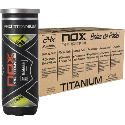 Nox Pro Titanium Padelballen - 24x3 Doos Nox Pro Titanium Padelballen - 24x3 Doos