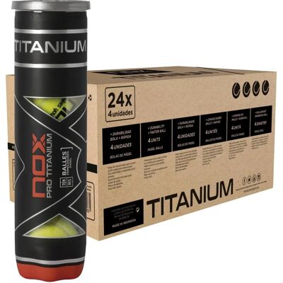 Nox Pro Titanium Pelotas - Amarillo, 24 x 4 Bolas Nox Pro Titanium Pelotas - Amarillo, 24 x 4 Bolas