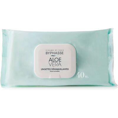 Byphasse Aloe Vera Make-up Entferner Tücher - Sensible Haut - 40 Stück Byphasse Aloe Vera Make-up Entferner Tücher - Sensible Haut - 40 Stück