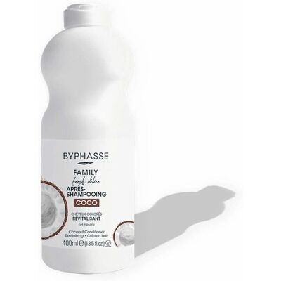Byphasse Family Fresh Delice Kokosvärjättyä hiuksia hoitava hoitoaine - 400ml Byphasse Family Fresh Delice Kokosvärjättyä hiuksia hoitava hoitoaine - 400ml