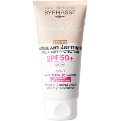 Byphasse Anti-aging Facial Cream with Color SPF50+ - Bronze - Facial Cream Byphasse Anti-aging Facial Cream with Color SPF50+ - Bronze - Facial Cream