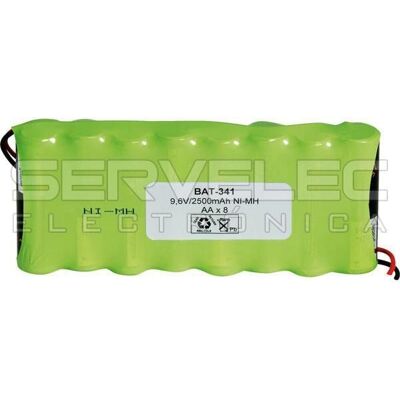Bateria Nimo 9,6V 2500mAh NiMH AA8 - Recarregável Bateria Nimo 9,6V 2500mAh NiMH AA8 - Recarregável