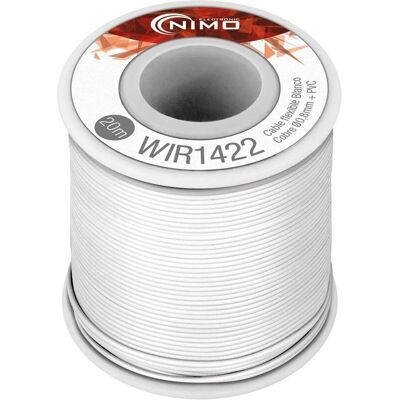 Nimo - Bobina de fio de cobre multifilar 1x0.5mm² - branco Nimo - Bobina de fio de cobre multifilar 1x0.5mm² - branco