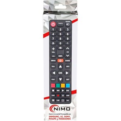 NIMO Universalfernbedienung - Fernbedienung - Schwarz - LG, Panasonic, Philips, Samsung, Sony NIMO Universalfernbedienung - Fernbedienung - Schwarz - LG, Panasonic, Philips, Samsung, Sony