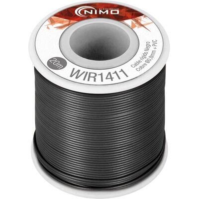 Nimo 1x0.8mm fio de cobre unifilar - preto - 20m Nimo 1x0.8mm fio de cobre unifilar - preto - 20m