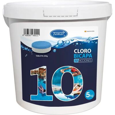 Tamar Cloro 10 Acciones Mantenimiento Total - Tabletas de Cloro para Piscina Tamar Cloro 10 Acciones Mantenimiento Total - Tabletas de Cloro para Piscina
