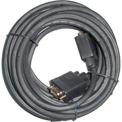 Câble VGA 3GO 5m - Mâle/Mâle - Noir - Publicité Câble VGA 3GO 5m - Mâle/Mâle - Noir - Publicité