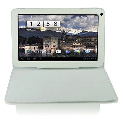 Funda de cuero blanca 3Go CSGT09 para tableta - Estuche Funda de cuero blanca 3Go CSGT09 para tableta - Estuche