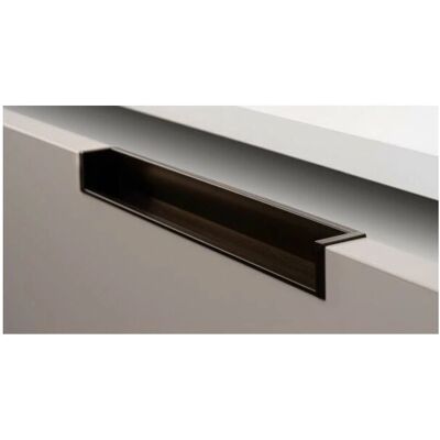 Viefe - Hexxa 0449 - Marrón metálico - 3000 mm - Tirador de mueble Viefe - Hexxa 0449 - Marrón metálico - 3000 mm - Tirador de mueble