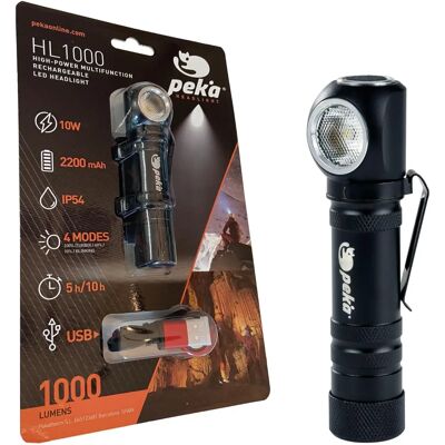 PEKATHERM Koplamp - Oplaadbaar, 10W LED, 4 modi PEKATHERM Koplamp - Oplaadbaar, 10W LED, 4 modi