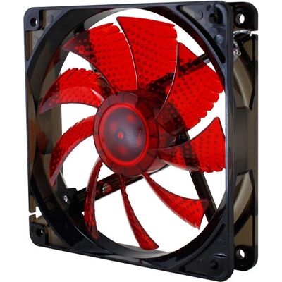 Cooler de gabinete NOX NXCFAN120LR Vermelho/Preto - Ventilador 12cm Cooler de gabinete NOX NXCFAN120LR Vermelho/Preto - Ventilador 12cm