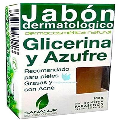 Sanasur Glycerin and Sulfur Soap - 100g for Oily Skin and Acne Sanasur Glycerin and Sulfur Soap - 100g for Oily Skin and Acne