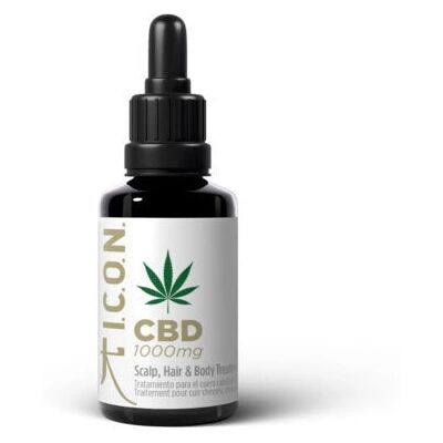 Huile Capillaire CBD Bio I.C.O.N. 1000 - Soin capillaire - Publicité Huile Capillaire CBD Bio I.C.O.N. 1000 - Soin capillaire - Publicité