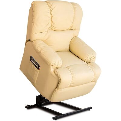 Fauteuil relax électrique Astan Hogar avec massage - Crème - Mobilier de relaxation - Publicité Fauteuil relax électrique Astan Hogar avec massage - Crème - Mobilier de relaxation - Publicité