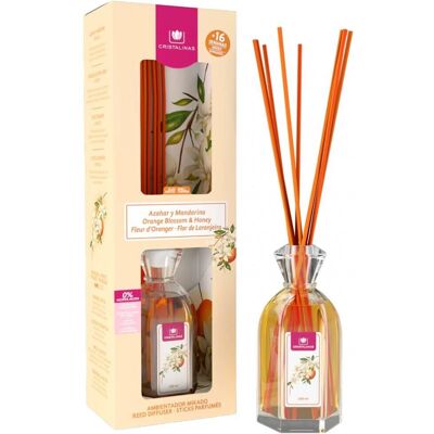 Diffuseur de Rameaux Cristalinas - Fleur d'Oranger - Unisexe - 180ml - Publicité Diffuseur de Rameaux Cristalinas - Fleur d'Oranger - Unisexe - 180ml - Publicité